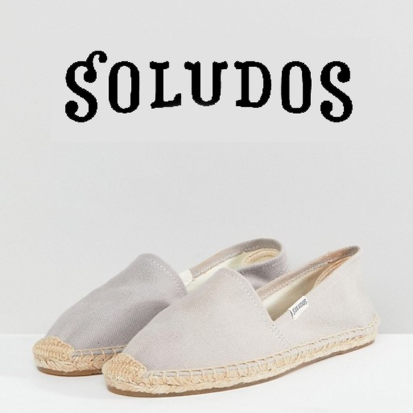 Soludos Shoes - SOLUDOS Dali Espadrilles Gray Canvas Flats Slip On